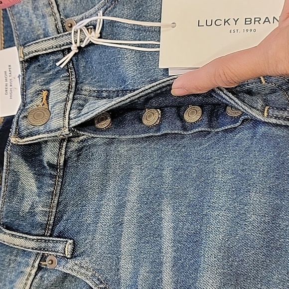 Lucky Brand Size 10/30 Ankle Drew Mom High Rise Taper Blue Jean NEW with Tag - Picture 6 of 14